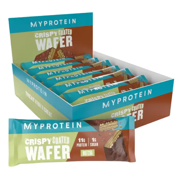 MyProtein Matcha Flavour Crispy Coated Wafer Bar 40g - Case of 12